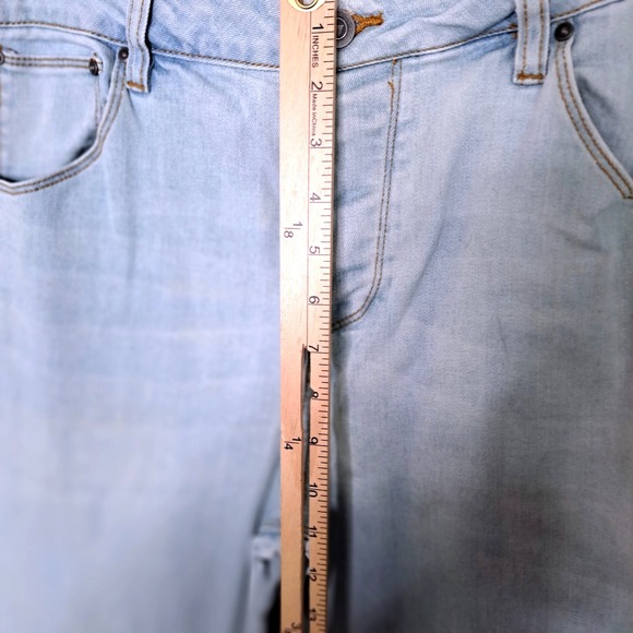 ASOSJeans Womens 33 Light Wash High‎ Waisted Straight Leg Jeans Denim Casual - Picture 8 of 9